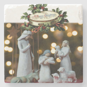 Marble Stone Coaster Christmas