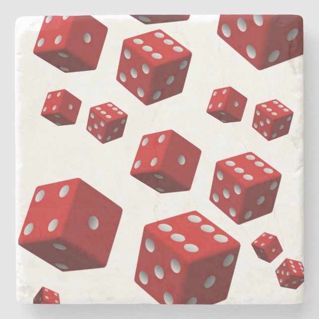 Marble Stone Coaster Dice (Front)