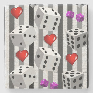 Marble Stone Coaster Dice