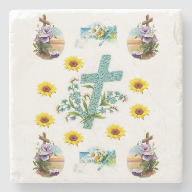 Marble Stone Coaster Easter (Front)