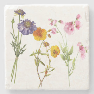 Marble Stone Coaster - English Country Garden