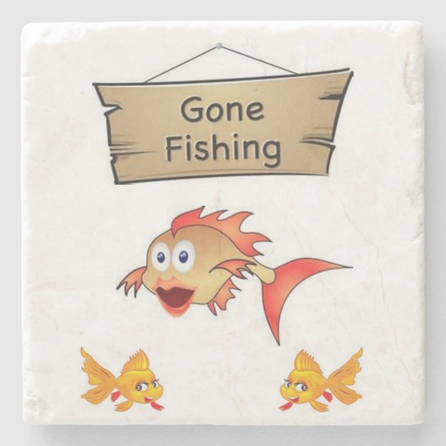 Marble Stone Coaster Fishing (Front)