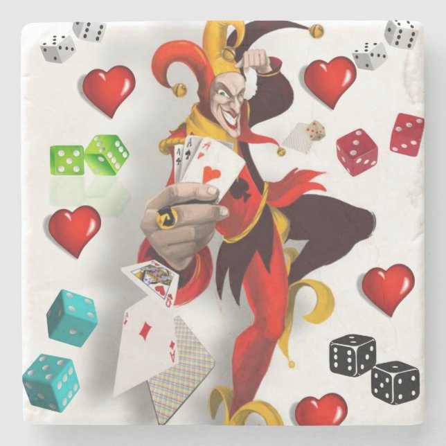 Marble Stone Coaster Joker (Front)