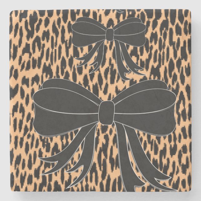 Marble Stone Coaster Leopard (Front)