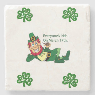 Marble Stone Coaster St. Patrick's Day