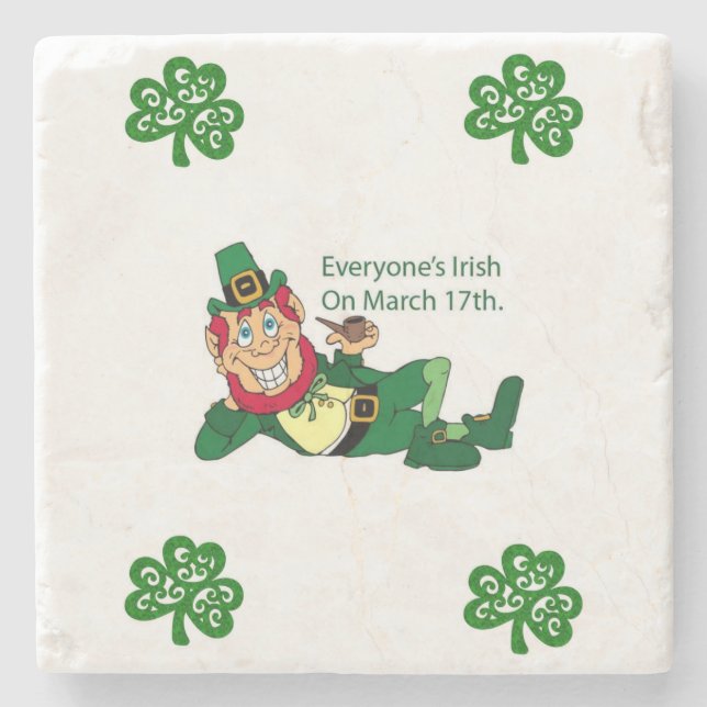 Marble Stone Coaster St. Patrick's Day (Front)