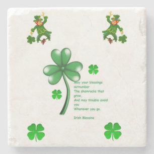 Marble Stone Coaster St. Patrick's Day