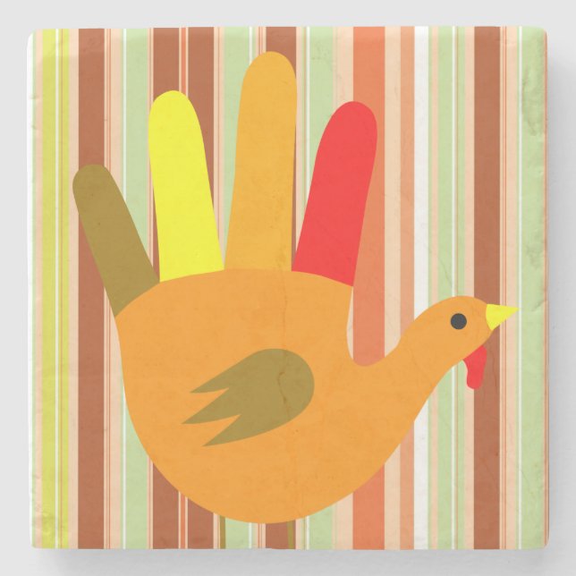 Marble Stone Coaster Thanksgiving (Front)