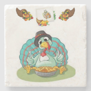 Marble Stone Coaster Thanksgiving