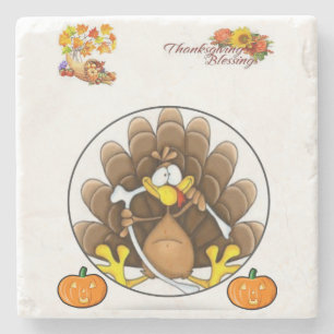 Marble Stone Coaster Thanksgiving