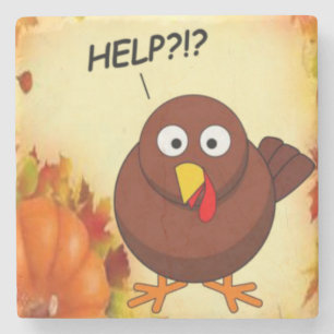 Marble Stone Coaster Thanksgiving