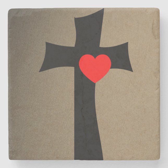 Marble Stone Coaster Valentine's Day (Front)