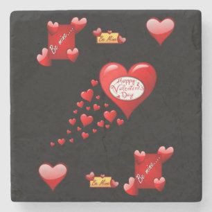 Marble Stone Coaster Valentine's Day