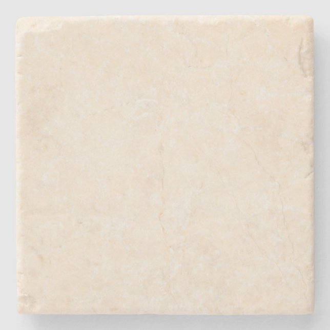 Marble Stone Cream Neutral Tile Background Blank Coaster (Front)
