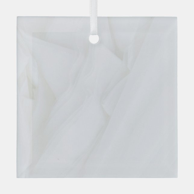 Marble Stone Glass Square Ornament (Front)