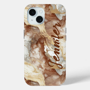 Marble Stone Gold Earth Tone iPhone / iPad case