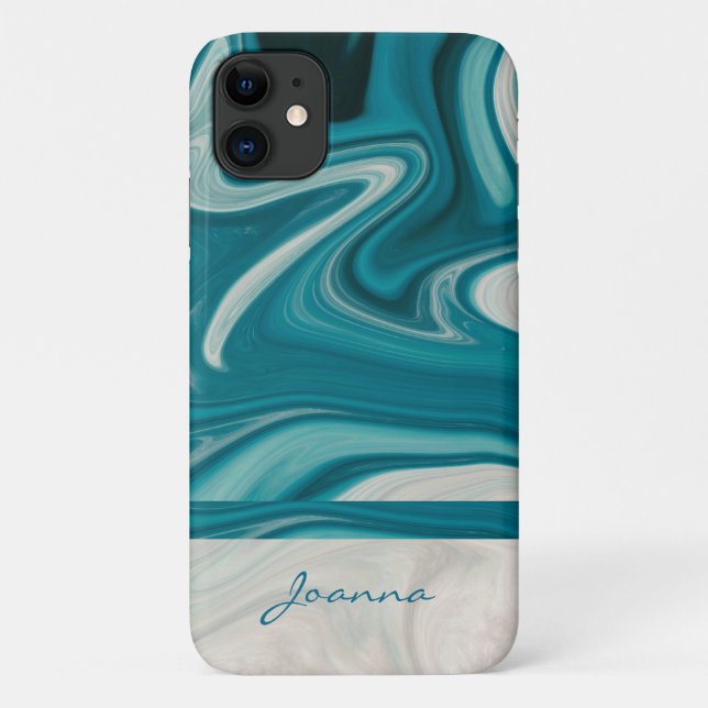 Marble Stone Grey And Blue Case-Mate iPhone Case (Back)