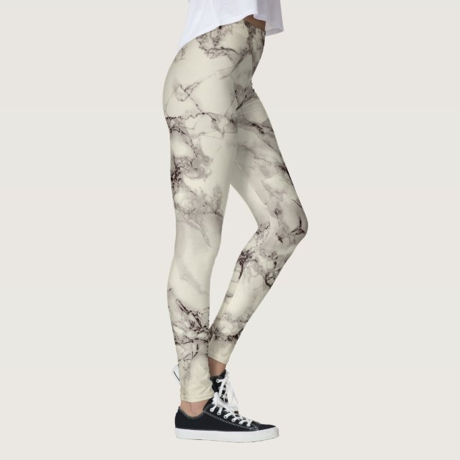 Marble Stone Ivory Colour Leggings (Right)