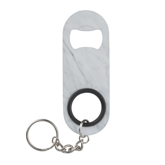 Marble Stone Mini Bottle Opener With Keychain (Front)