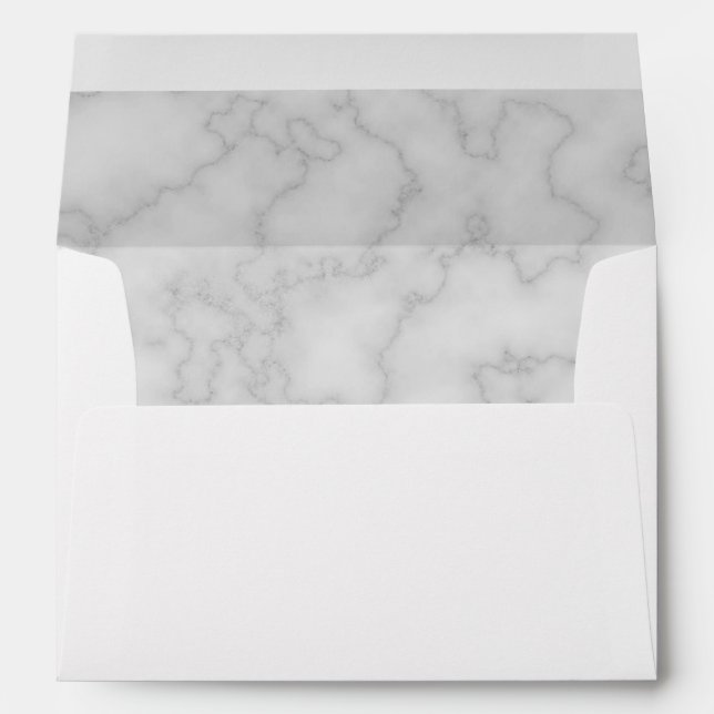 Marble Stone Modern Wedding 5x7 Envelope (Back (Bottom))