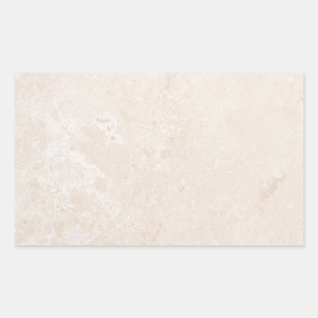 Marble Stone Neutral Tile Yellow Background Blank Rectangular Sticker (Front)