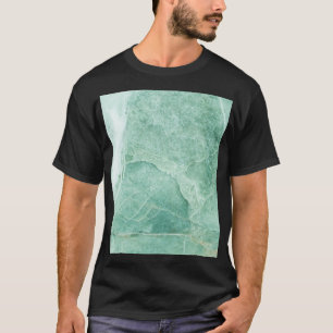 Marble stone pattern, green texture. T-Shirt