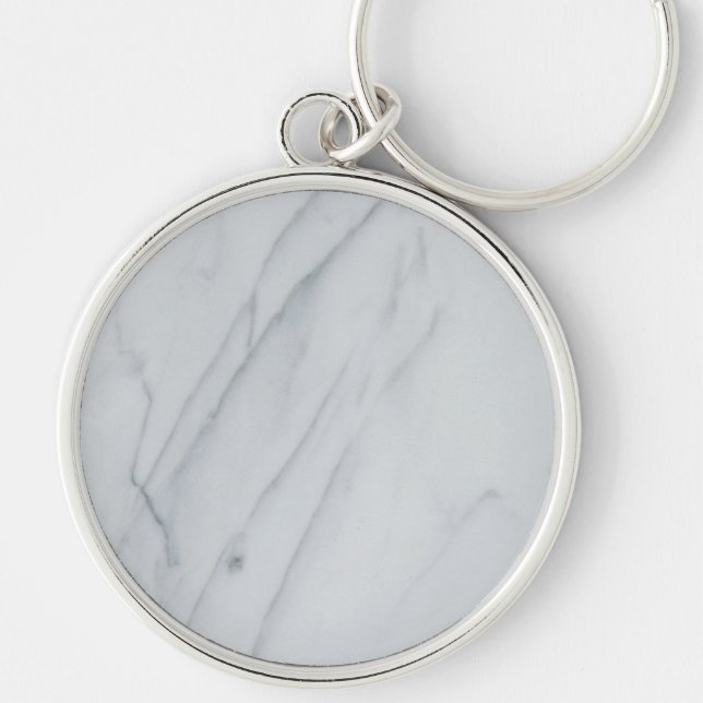Marble Stone Premium Round Keychain (Front)