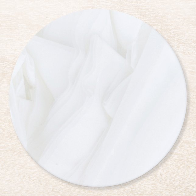 Marble Stone Round Paper Coaster (Front)