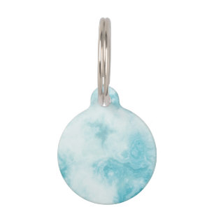 Marble Stone Round Pet Tag