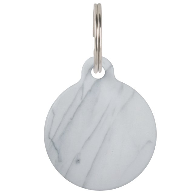 Marble Stone Round Pet Tag (Front)