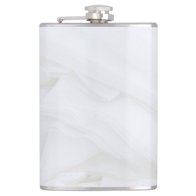 Marble Stone Vinyl Wrapped Flask, 8 oz. Hip Flask (Front)
