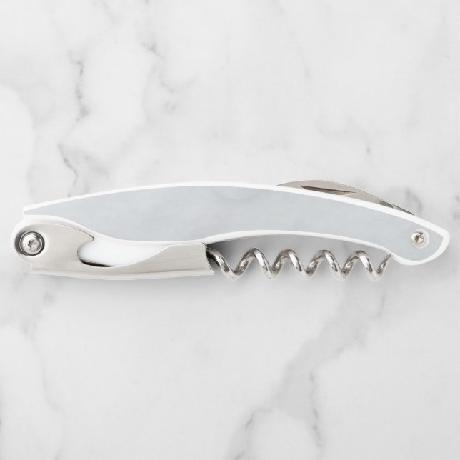 Marble Stone White Corkscrew Bottle Opener (Front)