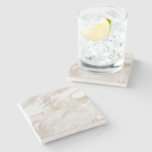 Marble Stone White Gold Beige Ivory Cream Gray Coaster