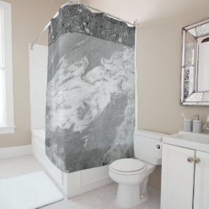 Marble Stripe Glam #1 #marble #texture #decor #art Shower Curtain