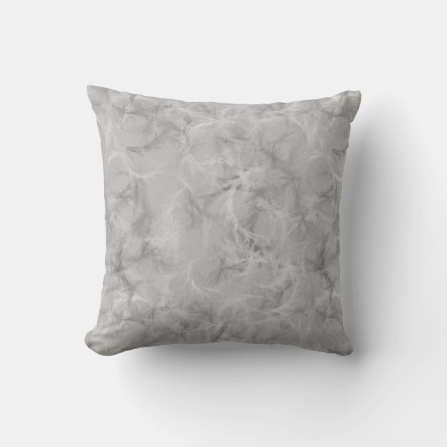 Marble swirl print - soft grey cushion (Front)