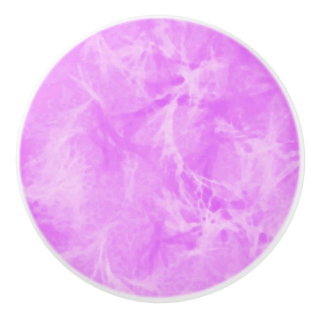 Marble swirl print - soft violet ceramic knob (Front)