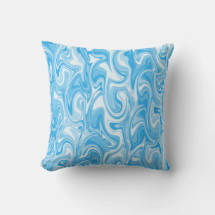 Marble Swirl Texture - Blue Tones Cushion