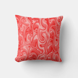 Marble Swirl Texture - Red Tones Cushion