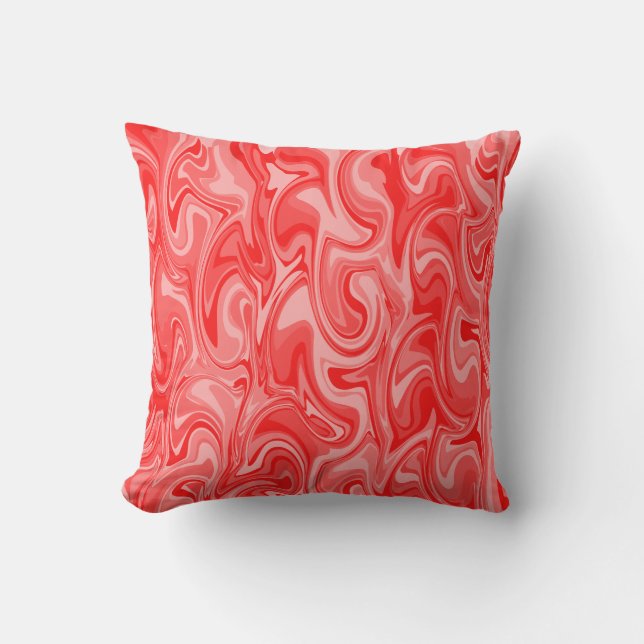 Marble Swirl Texture - Red Tones Cushion (Front)