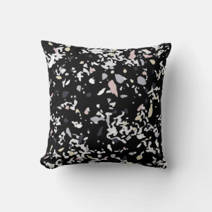 Marble Texture Black Cushion