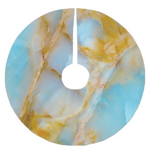 Marble texture, colourful onyx interior. brushed polyester tree skirt
