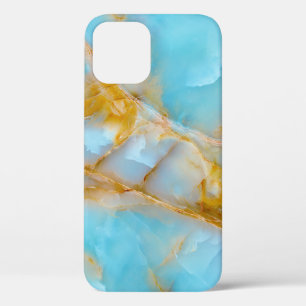 Marble texture, colourful onyx interior. iPhone 12 case
