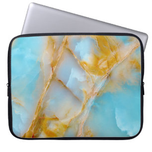 Marble texture, colourful onyx interior. laptop sleeve