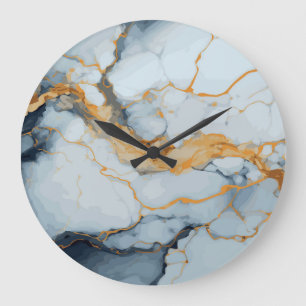 Marble texture design large clock