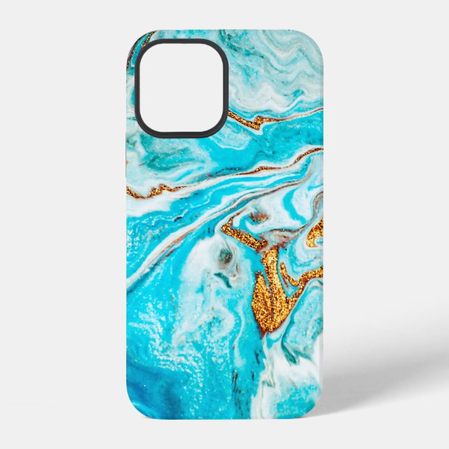 Marble texture. Eastern technique. Contemporary ar iPhone Case (Back)