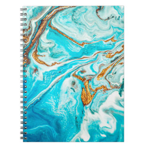 Marble texture. Eastern technique. Contemporary ar Notebook