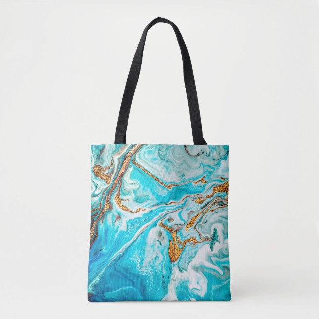 Marble texture. Eastern technique. Contemporary ar Tote Bag (Front)