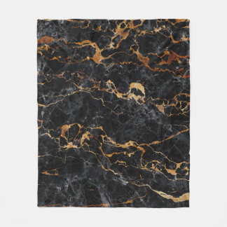 Marble Texture: Elegant Stone Surface. Fleece Blanket