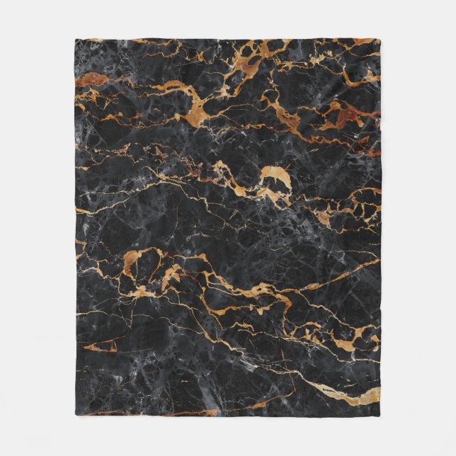 Marble Texture: Elegant Stone Surface. Fleece Blanket (Front)
