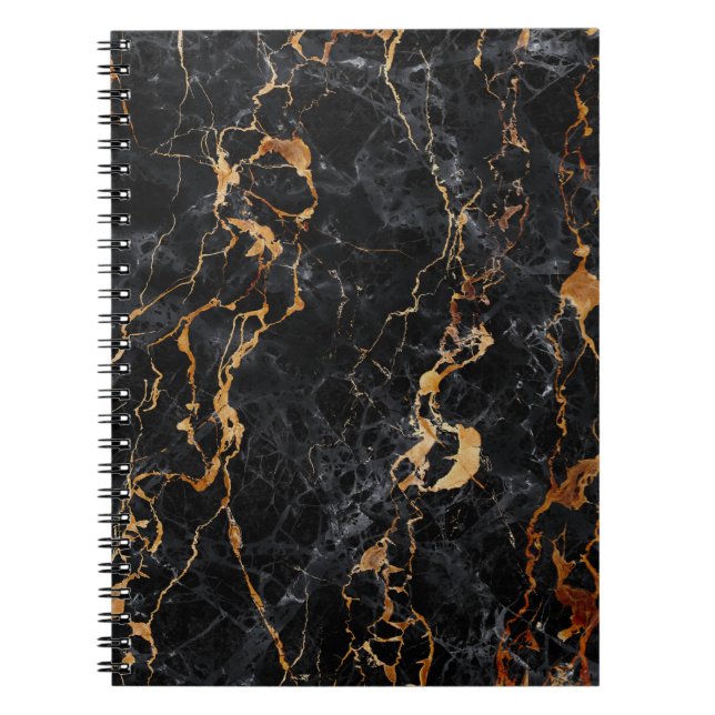 Marble Texture: Elegant Stone Surface. Notebook (Front)